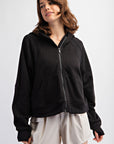 FRENCH TERRY LONG SLEEVE FULL ZIP HOODIE