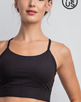 RAE MODE PLUS SIZE BUTTER SPORTS BRA WITH ADJUSTABLE STRAP