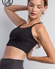 RAE MODE PLUS SIZE BUTTER SPORTS BRA WITH ADJUSTABLE STRAP